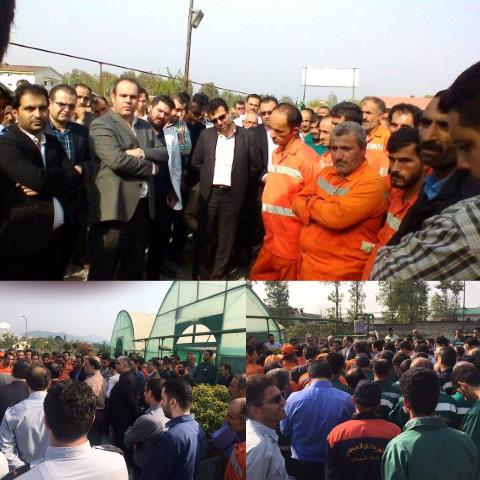 ديدار دوستانه شهردار با كارگران دواير اجرايي شهرداري
